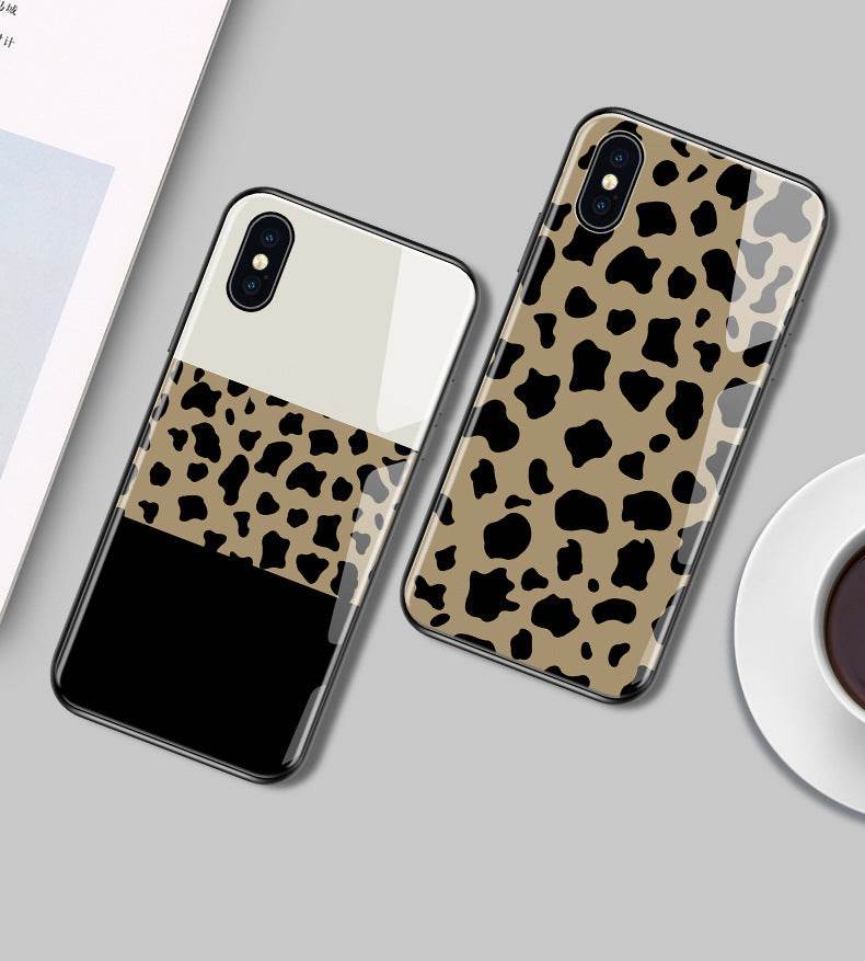 Luxury Leopard Tempered Glass Mirror iphone Case - www.Shopthatapp.com