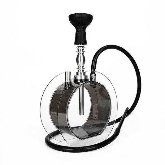 Acrylic round pot hookah set - www.Shopthatapp.com