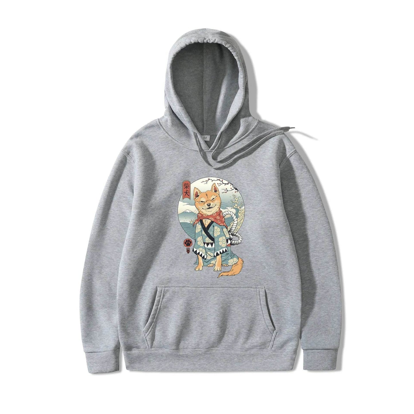 Women Shiba Inu Dog Illustration Printed Casual Hooded Sweater - www.Shopthatapp.com