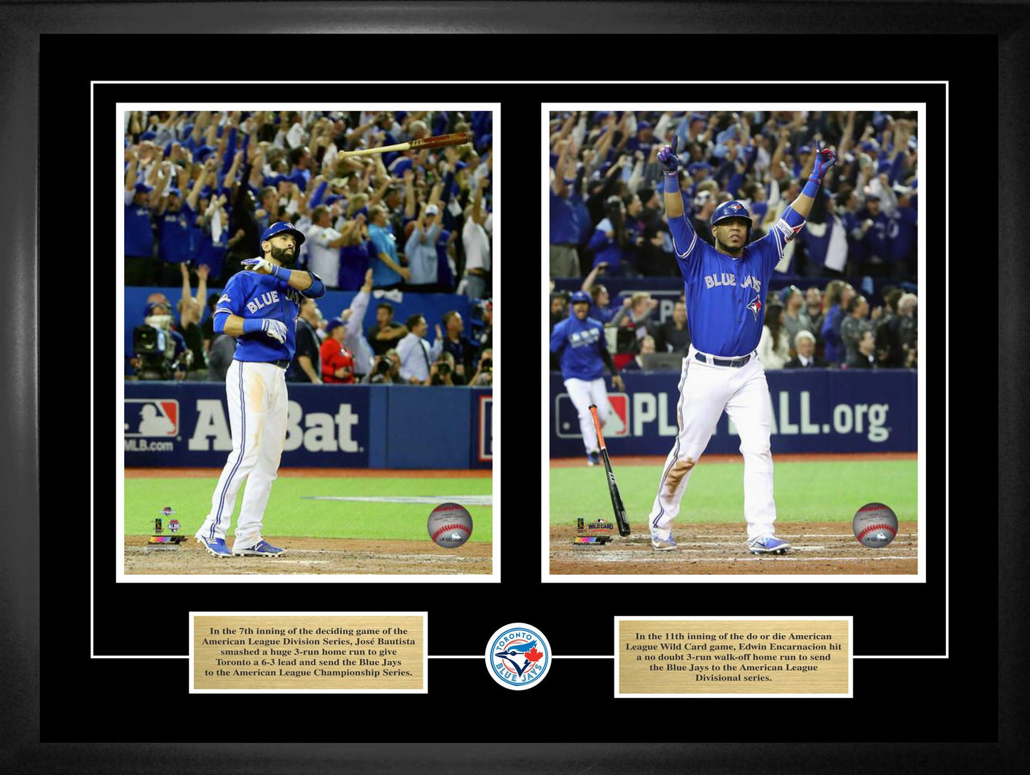 Jose Bautista and Edwin Encarnacion Toronto Blue Jays Framed 8x10 Homerun Celebrations Photos - www.Shopthatapp.com