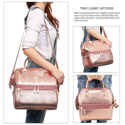 Women Fashion Commute Crossbody Nylon Waterproof Work Lunch Bag - www.Shopthatapp.com