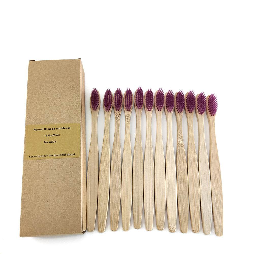 Eco friendly 12 Bamboo toothbrushes - www.Shopthatapp.com
