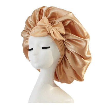 Silk Hair Bonnet For Sleeping Satin bonnet for curly hair - www.Shopthatapp.com