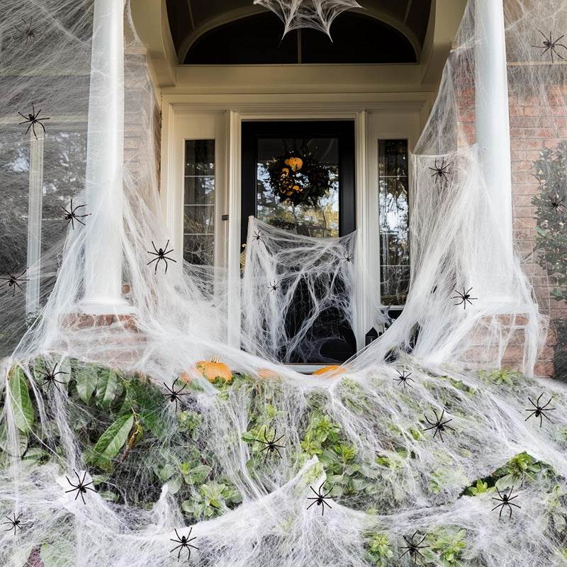Halloween Decoration Cotton Spider Web Atmosphere Layout Props - www.Shopthatapp.com