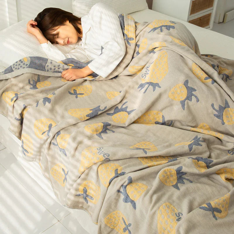 Cotton Four-layer Gauze Towel Blanket Air Conditioning Blanket Thin Duvet - www.Shopthatapp.com