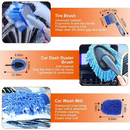 26Pcs Car Detailing Brush Kit Exterior Interior Car Cleaning Set Drill Brush Set Car Buffing Sponge Pads Kit For Cleaning Automobile Interior Exterior Wheels Dashboard - www.Shopthatapp.com
