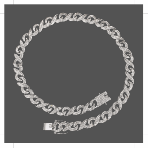 13mm Silver Infinity Link Chain - www.Shopthatapp.com #