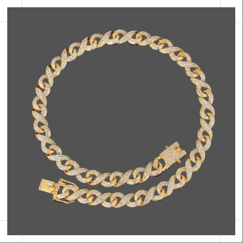 13mm Gold Infinity Link Chain-Jewellery-www.Shopthatapp.com-Lost and Found Jewelers