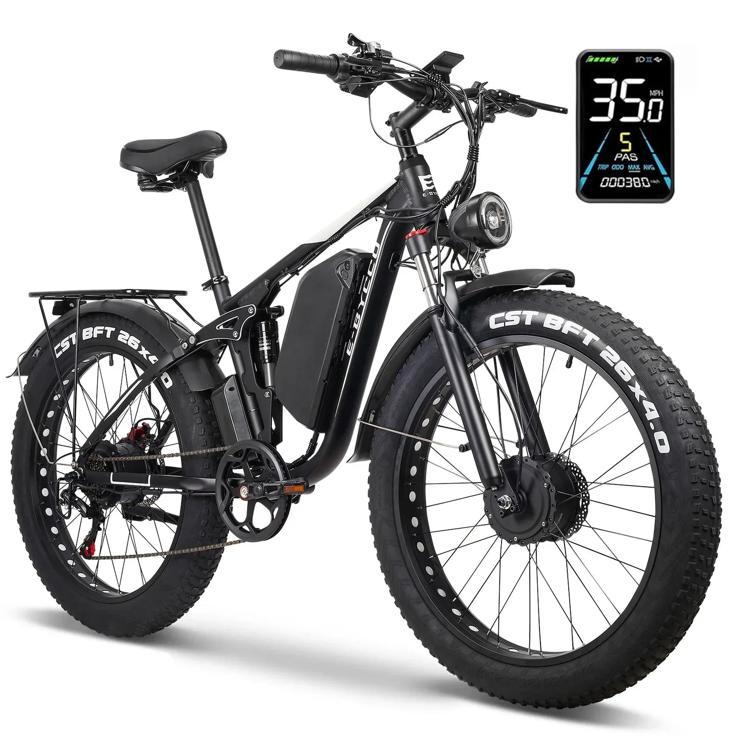 GAMVIRE 26" V7 Electric Bike 59 KM/H 1500W Peak 2000W 52V 19.2AH Battery - www.Shopthatapp.com