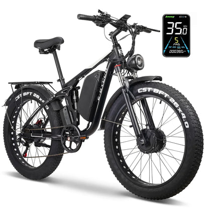 GAMVIRE 26" V7 Electric Bike 59 KM/H 1500W Peak 2000W 52V 19.2AH Battery - www.Shopthatapp.com