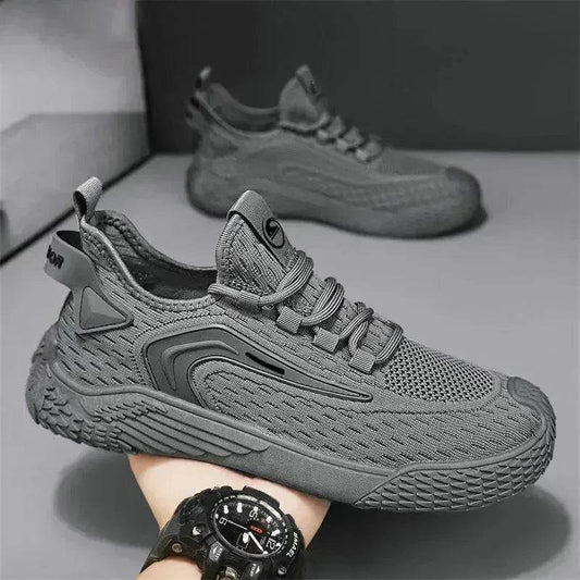 Breathable Flying Mesh Sports Shoes Casual Lightweight Lace-up Sneakers For Men - www.Shopthatapp.com