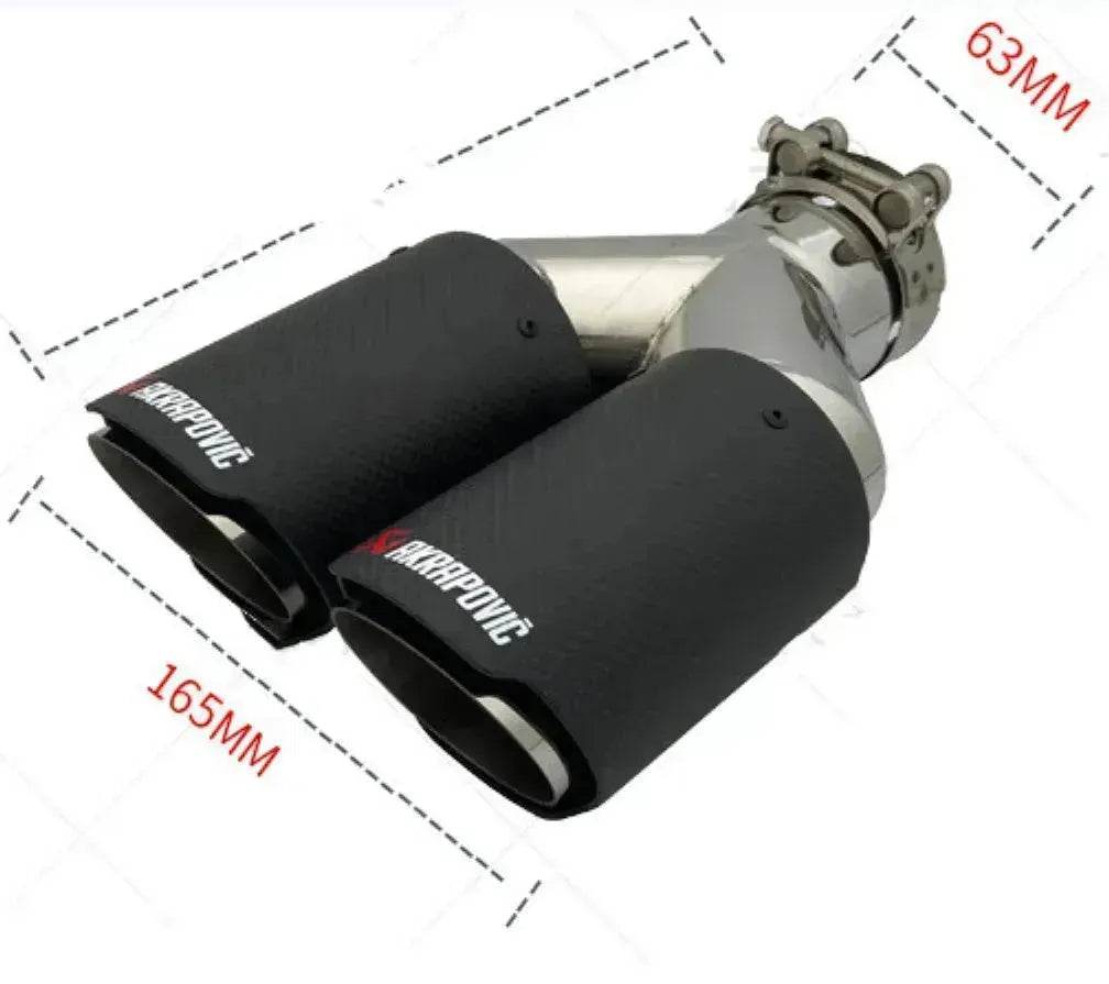 Y Model Compatible For Remus Exhaust  Pipe Tip Muffler Tips Carbon Fiber Stainless Steel Dual Outlet Tails Throat Rear Nozzle - www.Shopthatapp.com
