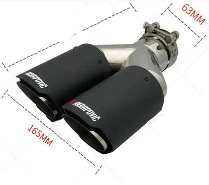 Y Model Compatible For Remus Exhaust  Pipe Tip Muffler Tips Carbon Fiber Stainless Steel Dual Outlet Tails Throat Rear Nozzle - www.Shopthatapp.com