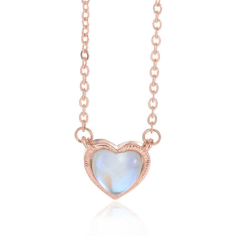 Romantic Heart Necklace Copper Zircon Pendant Necklace for women - www.Shopthatapp.com