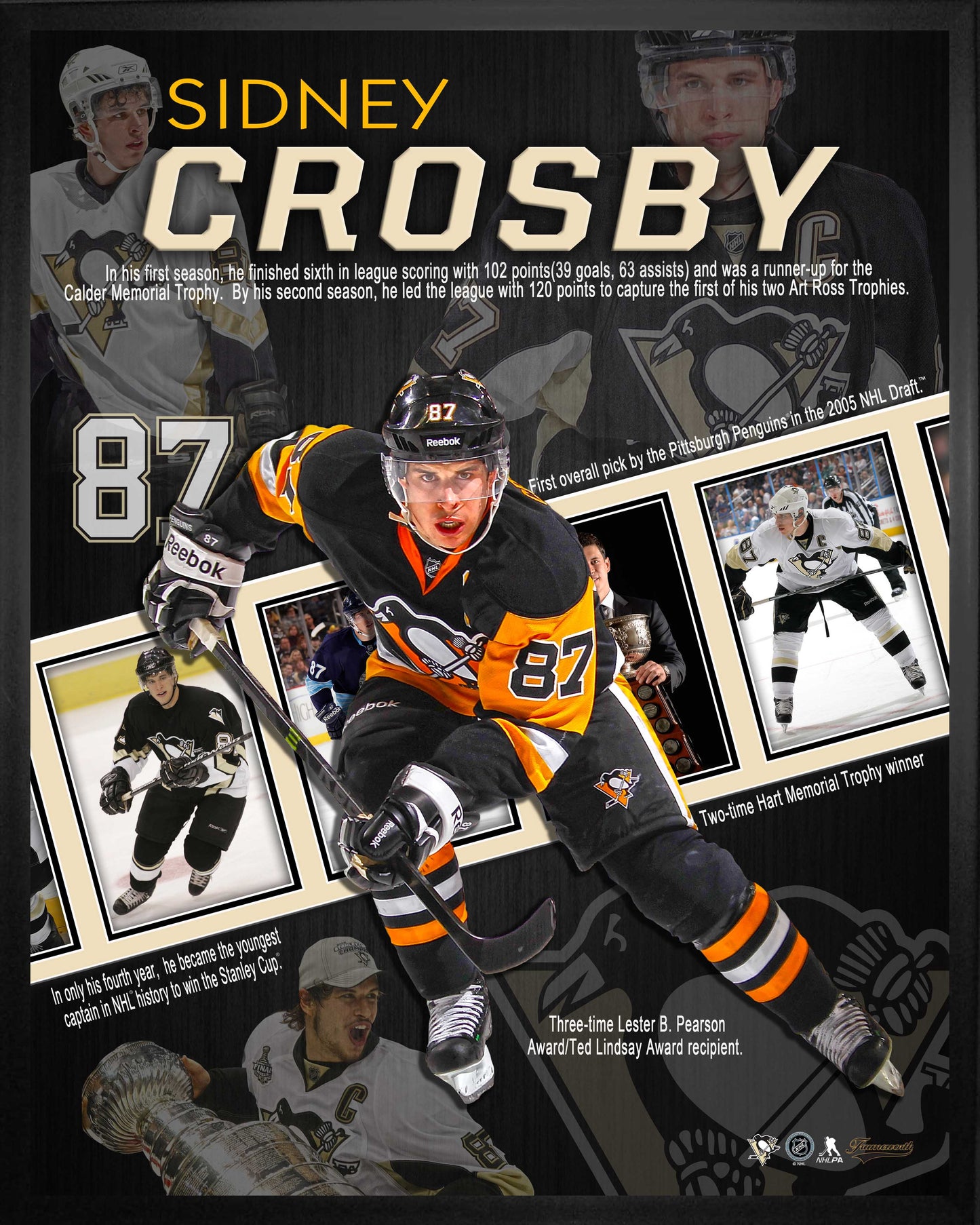 Sidney Crosby Pittsburgh Penguins Framed 16x20 Career Collage - www.Shopthatapp.com