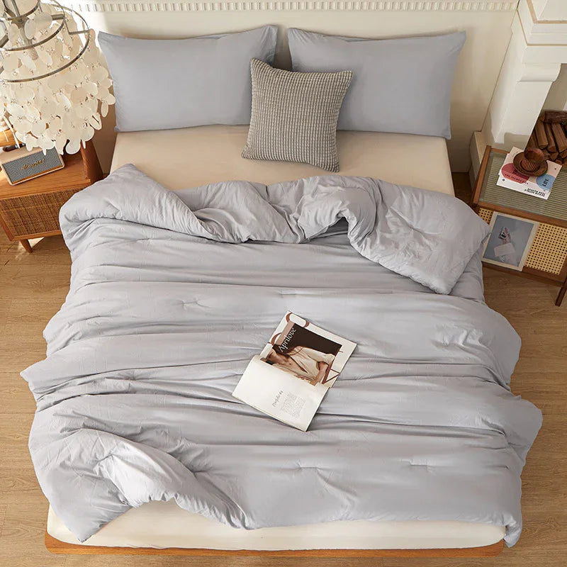 Cross-border Synthetic Quilt Four Seasons Duvet Insert Washed Cotton Brushed Duvet Insert Factory Foreign Trade Wholesale - www.Shopthatapp.com