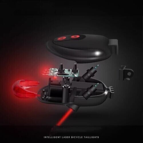 Pursuit Laser Bike Lane Marker and Tail Light / Rear Light with 7 LED Functions - www.Shopthatapp.com