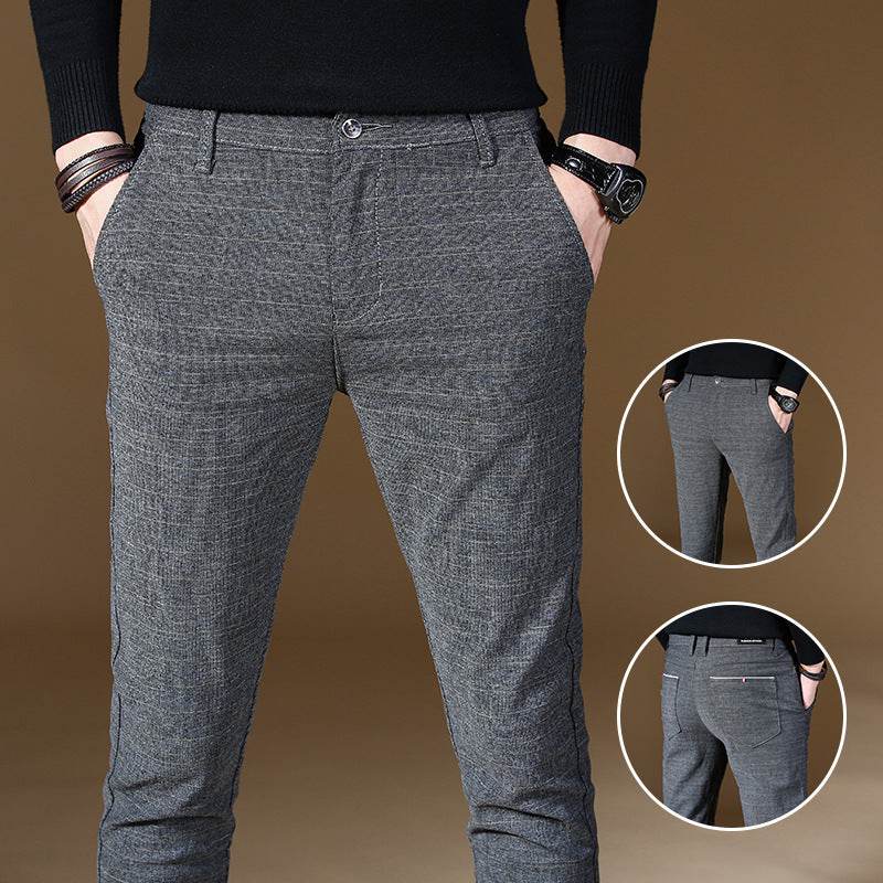 Fashion High Quality Men Spring Autumn Slim fit straight Trouser - www.Shopthatapp.com