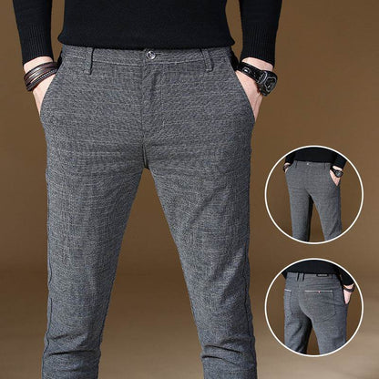 Fashion High Quality Men Spring Autumn Slim fit straight Trouser - www.Shopthatapp.com