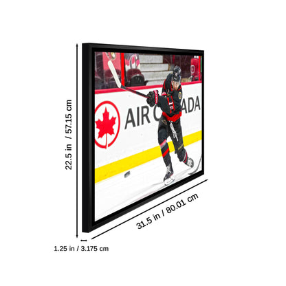 Tim Stutzle Ottawa Senators Framed 20x29 Shooting Canvas - www.Shopthatapp.com