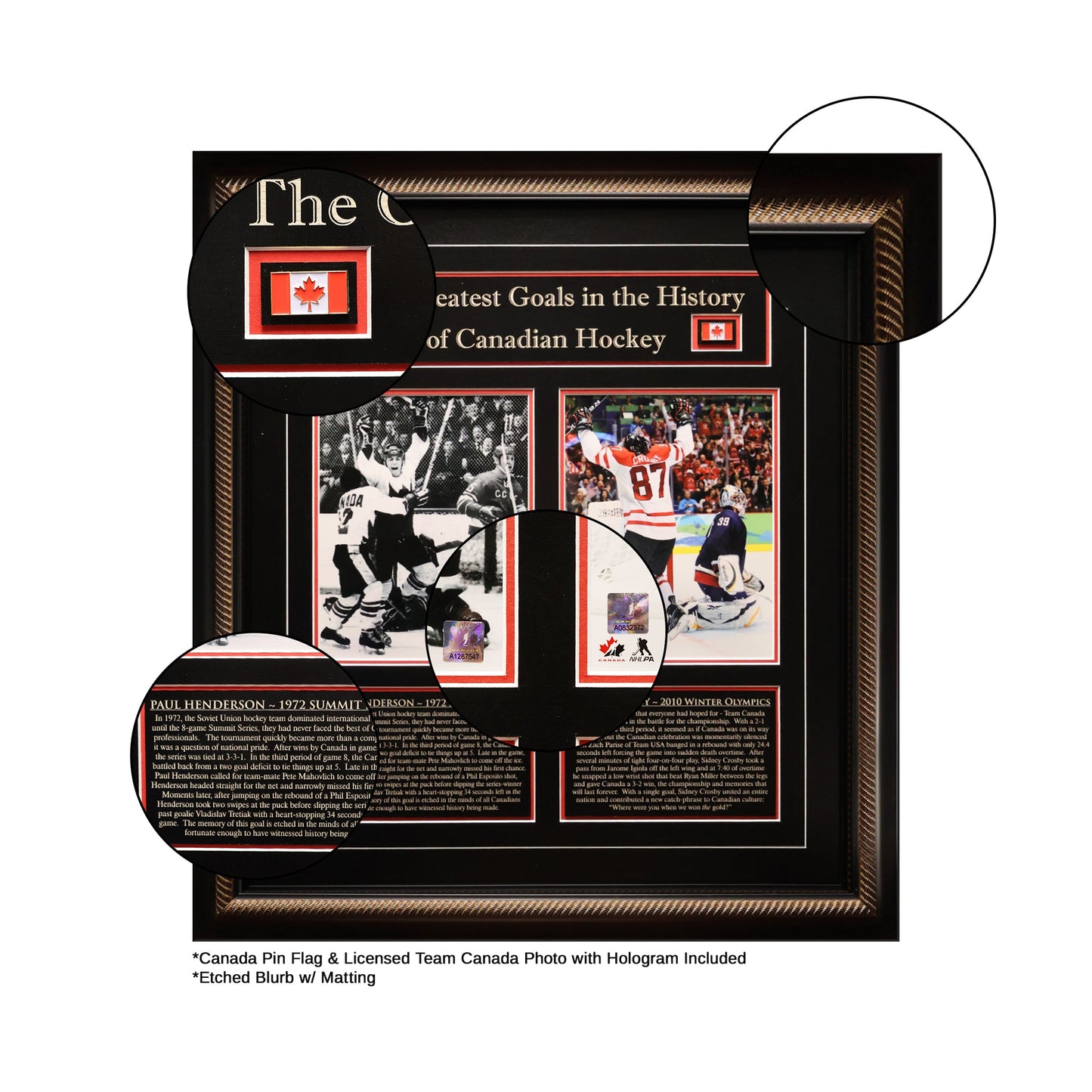 Sidney Crosby and Paul Henderson Framed 8x10 Canada's Greatest Goal Photos - www.Shopthatapp.com