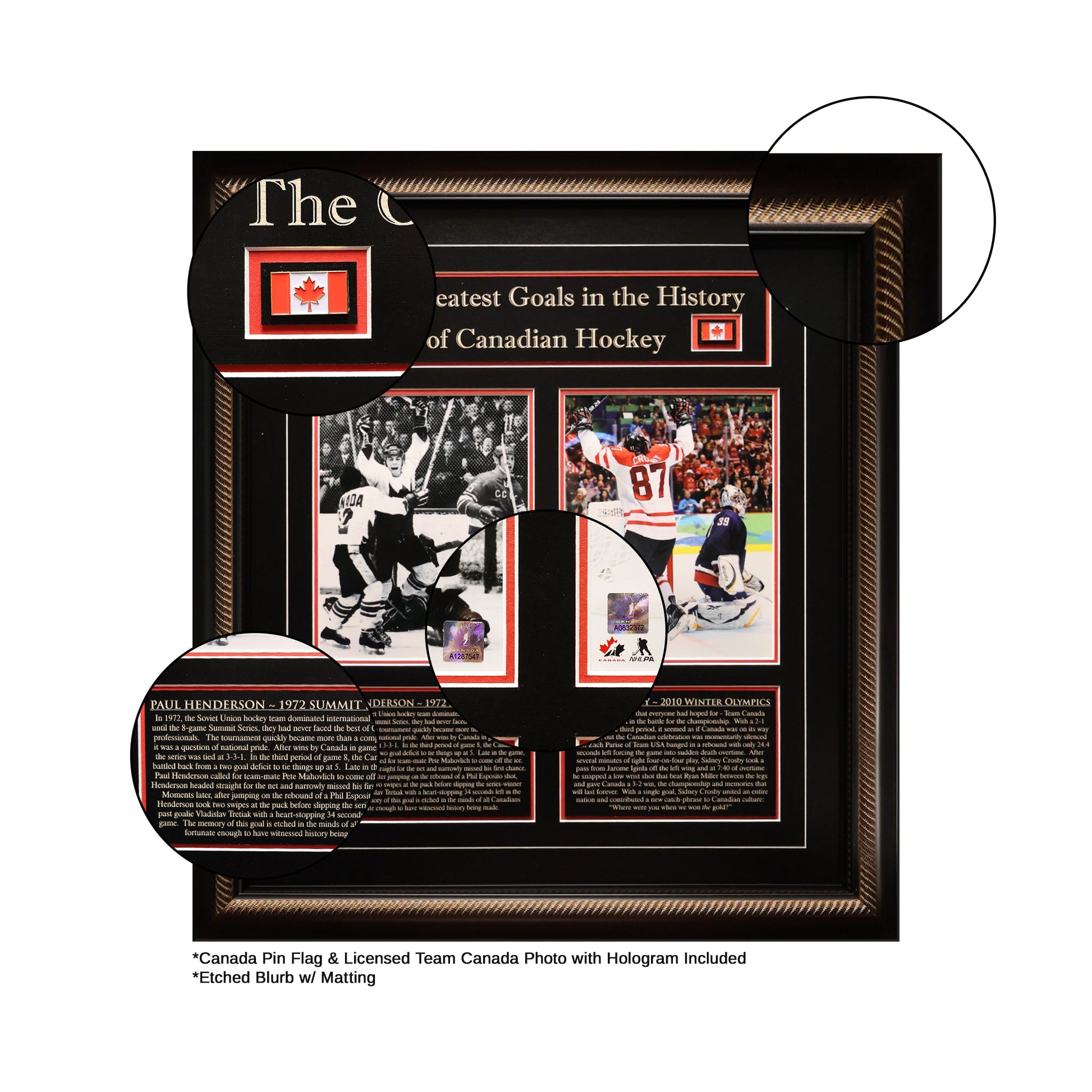 Sidney Crosby and Paul Henderson Framed 8x10 Canada's Greatest Goal Photos - www.Shopthatapp.com