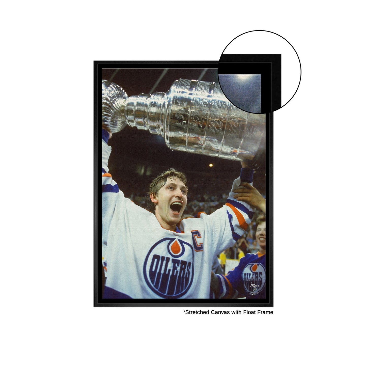 Wayne Gretzky 20x29 Framed Canvas Oilers Stanley Cup-V - www.Shopthatapp.com
