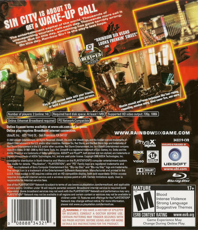 Tom Clancy's Rainbow Six Vegas (usagé) - www.Shopthatapp.com