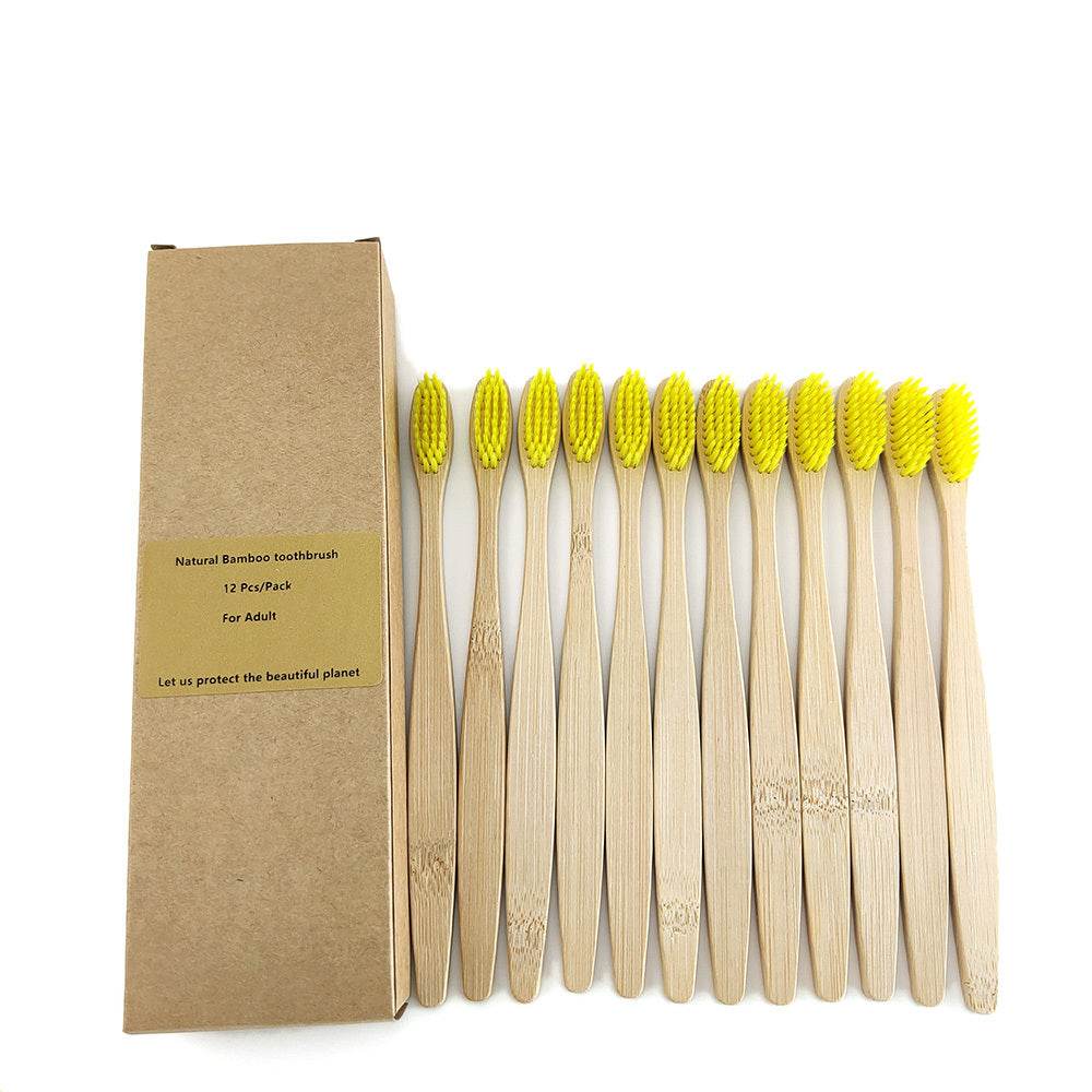 Eco friendly 12 Bamboo toothbrushes - www.Shopthatapp.com