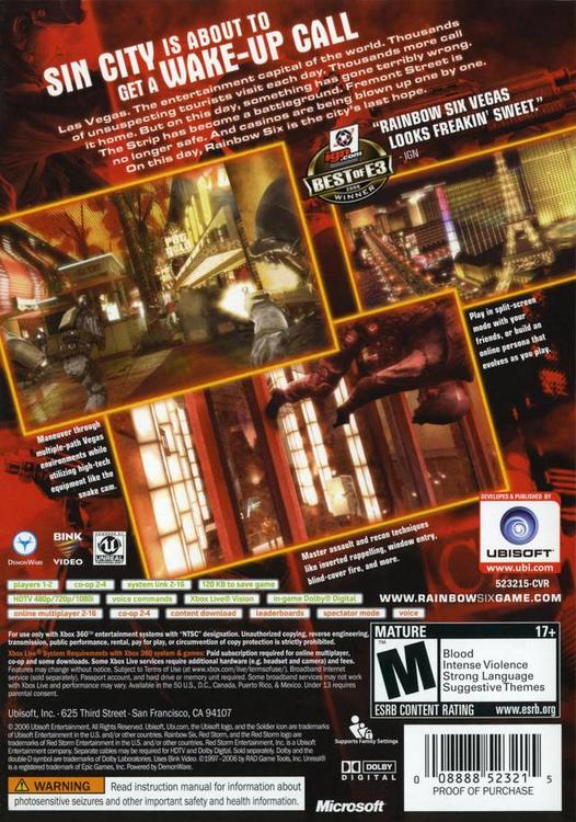 Tom Clancy's Rainbow Six - Vegas (usagé) - www.Shopthatapp.com