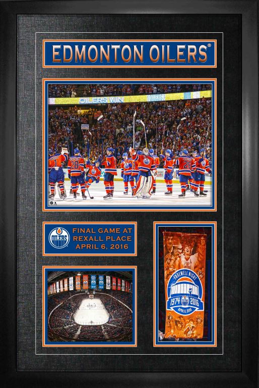 Edmonton Oilers Collage Frame Final Game At Rexall Place - www.Shopthatapp.com