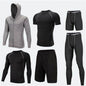 Compression Sport Fitness Workout Gym Outfit 7pcs set for men