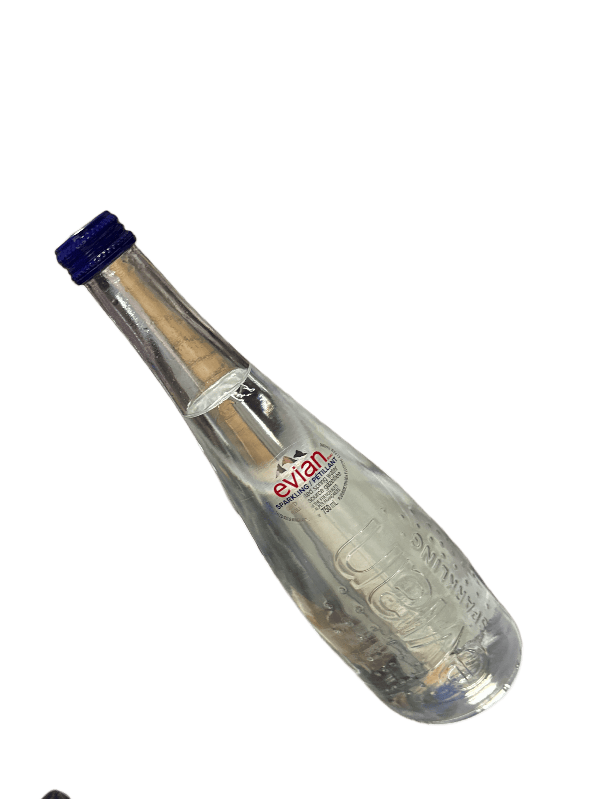 Evian Sparkling Water Glass Bottle 750ML - Canadian Edition - www.Shopthatapp.com