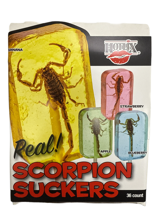 Hotlix Halloween Real Scorpion Suckers 31G - U.S Edition - www.Shopthatapp.com