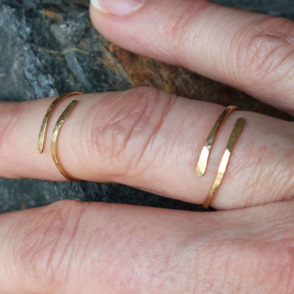 14K Gold Fill Hammered Ring - WRAPPED - Www.Shopthatapp.com