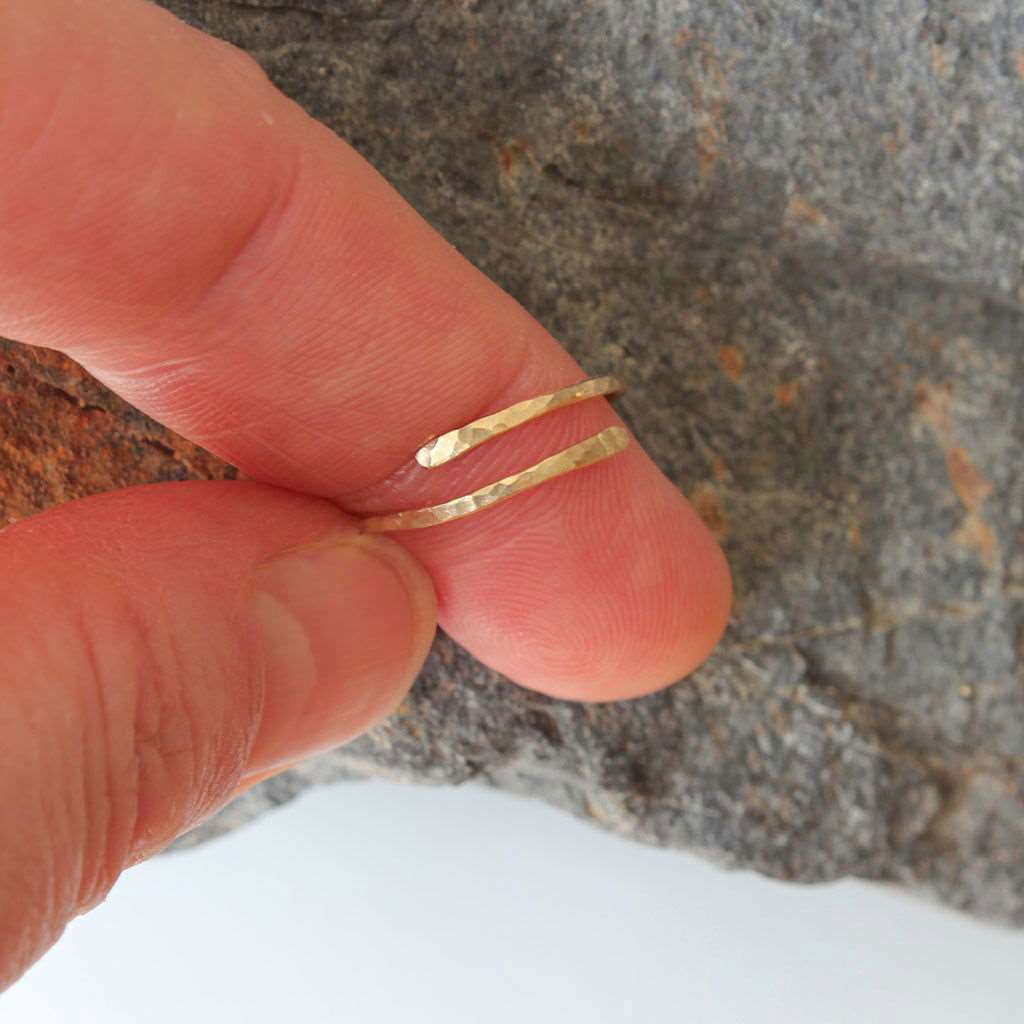 14K Gold Fill Hammered Ring - WRAPPED - Www.Shopthatapp.com