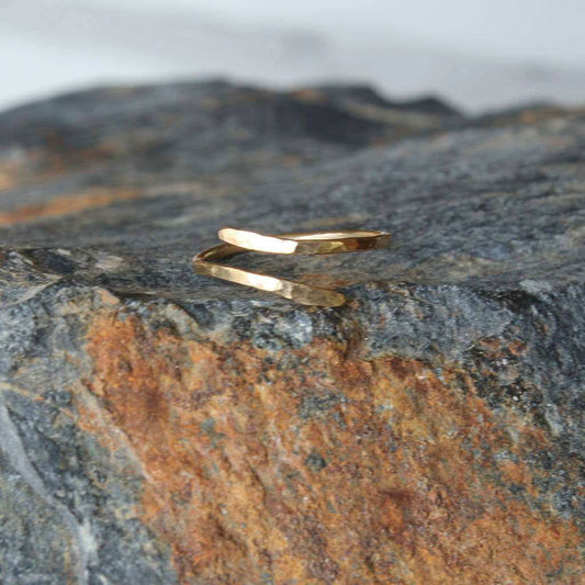 14K Gold Fill Hammered Ring - WRAPPED - Www.Shopthatapp.com
