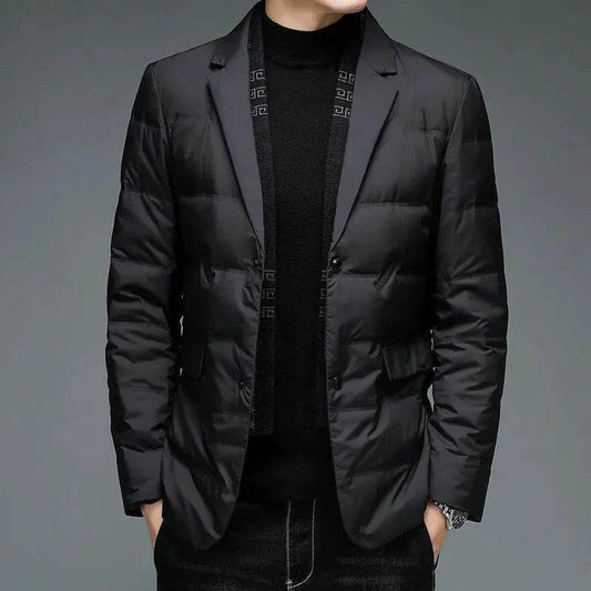 Winter Men's Suit Detachable Scarf Collar Casual Down Jacket - www.Shopthatapp.com
