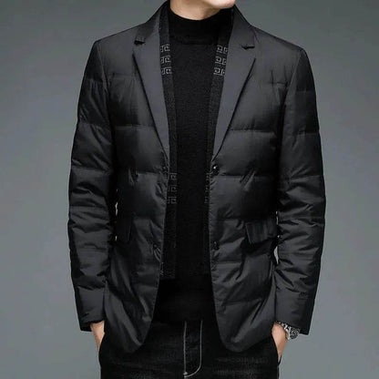Winter Men's Suit Detachable Scarf Collar Casual Down Jacket - www.Shopthatapp.com