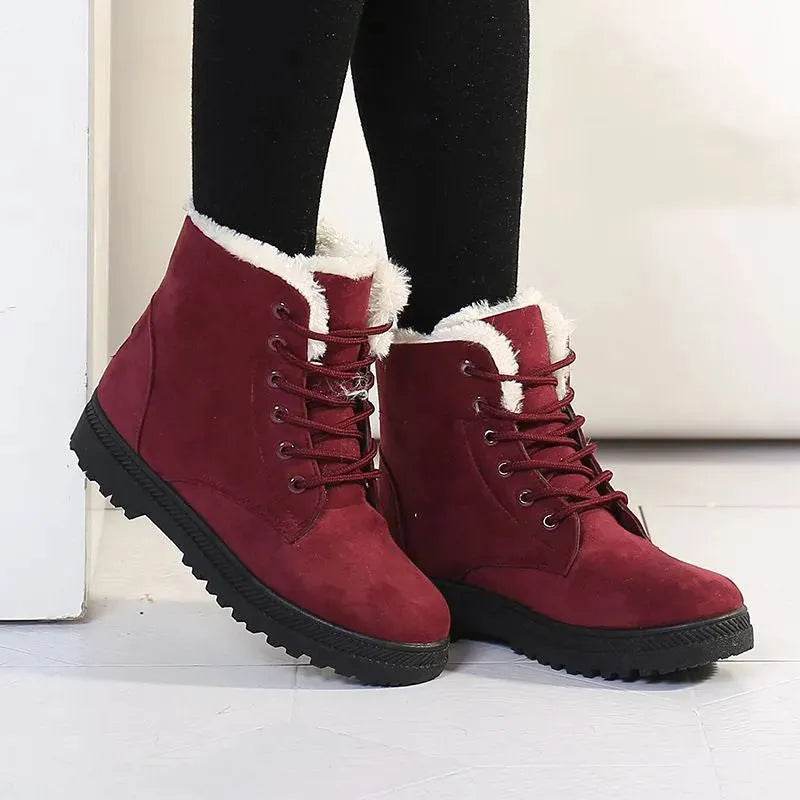 Winter Snow Boots With Warm Plush Ankle Boots For Women Shoes - www.Shopthatapp.com
