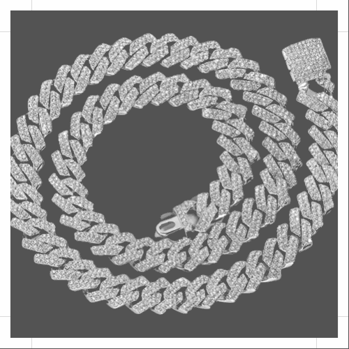 Lost and Found Jewelers 14mm Iced Cuban Chain Necklace - Www.Shopthatapp.com