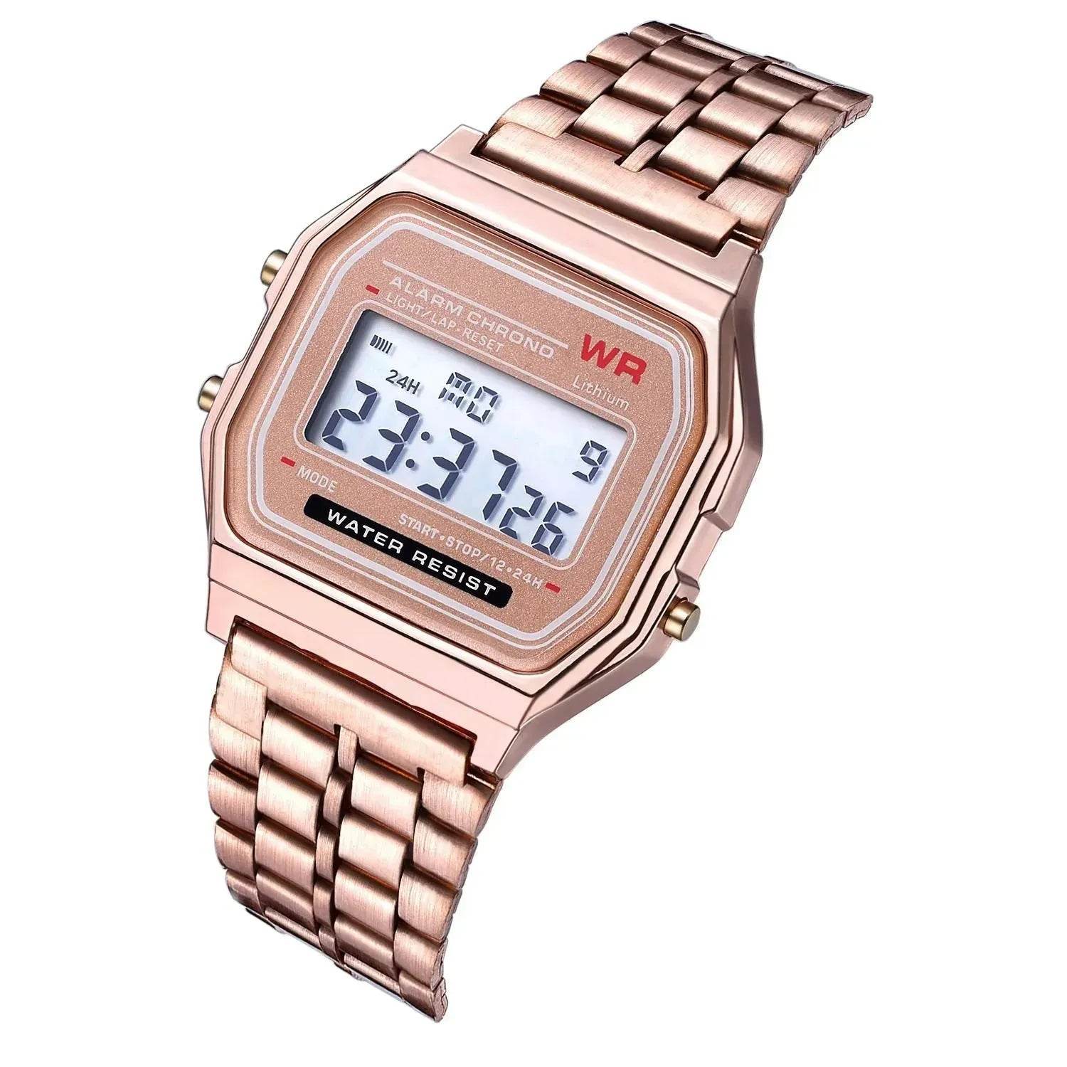 WR F91W Stainless Steel chain Electronic Watch - www.Shopthatapp.com