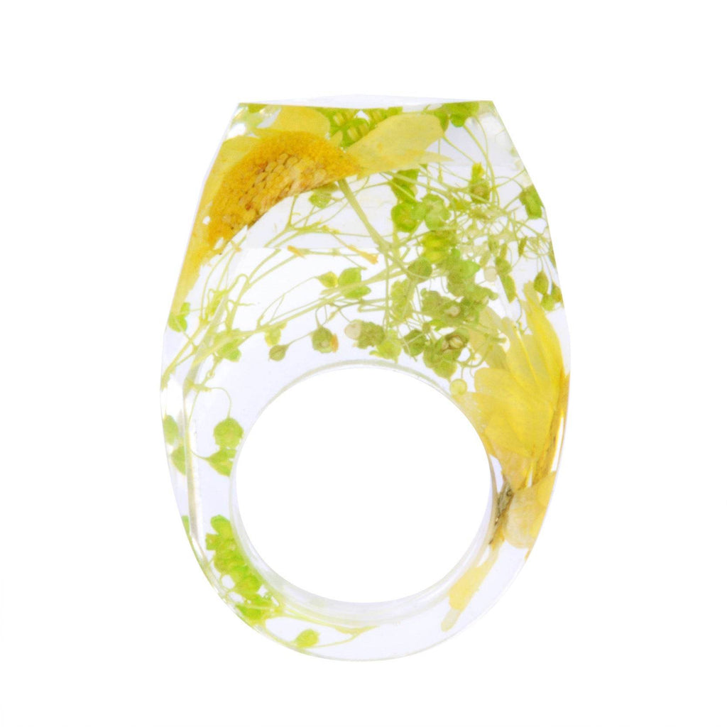 Dried Flower Resin Forest Handmade Dried Flower Epoxy Ring - www.Shopthatapp.com