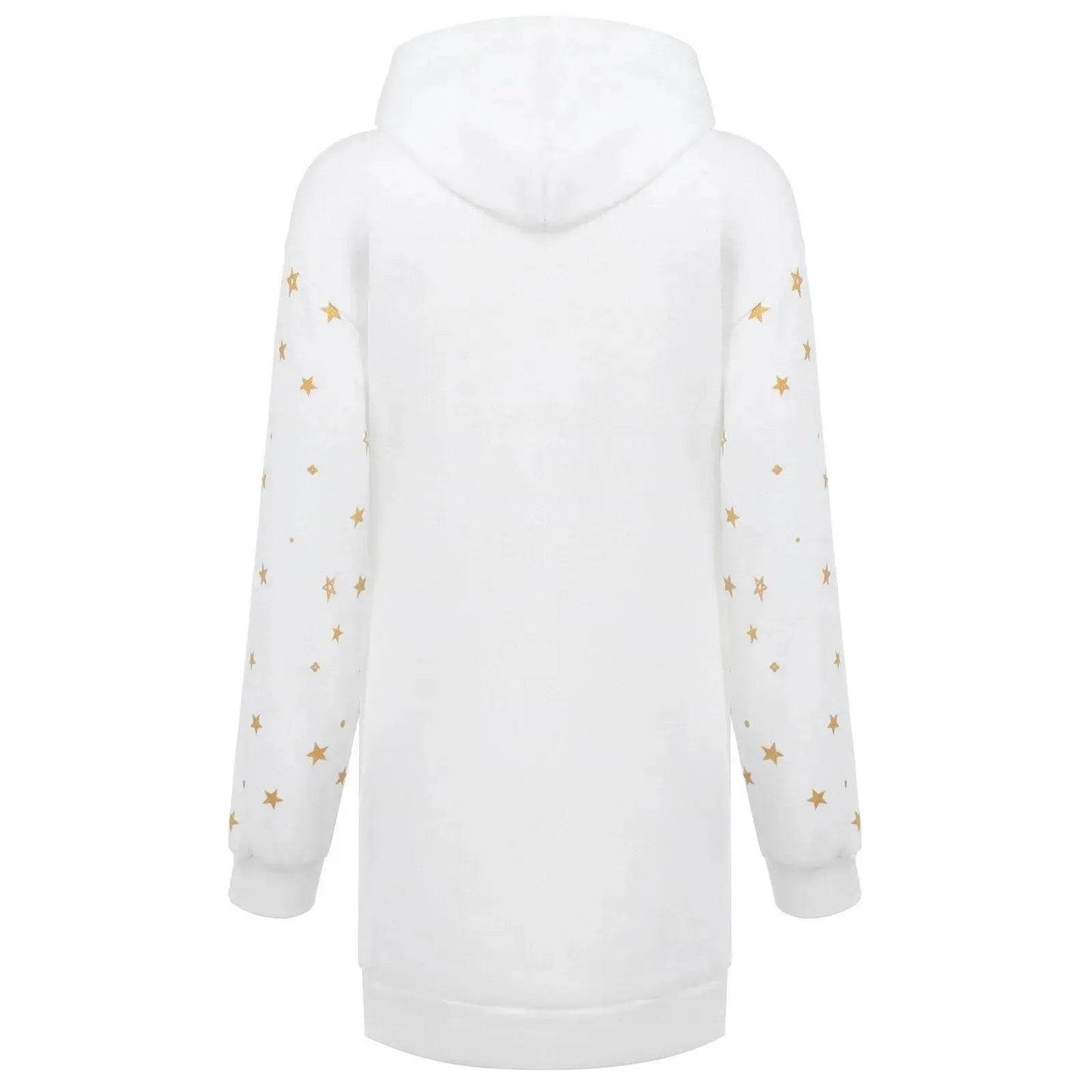 Christmas hot sale printed mid-length pocket hooded long-sleeved sweater - www.Shopthatapp.com