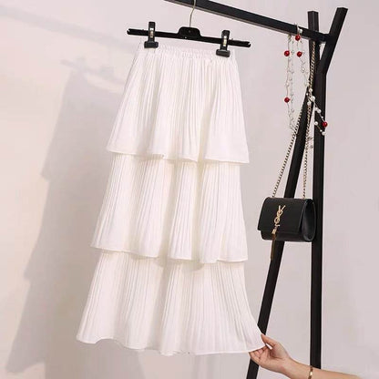 Women's Spring And Summer Chiffon layered Midi maxi Skirt - www.Shopthatapp.com