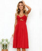 Women Summer cocktail dresses Spaghetti strap Midi Vacation Resort Sundress - www.Shopthatapp.com