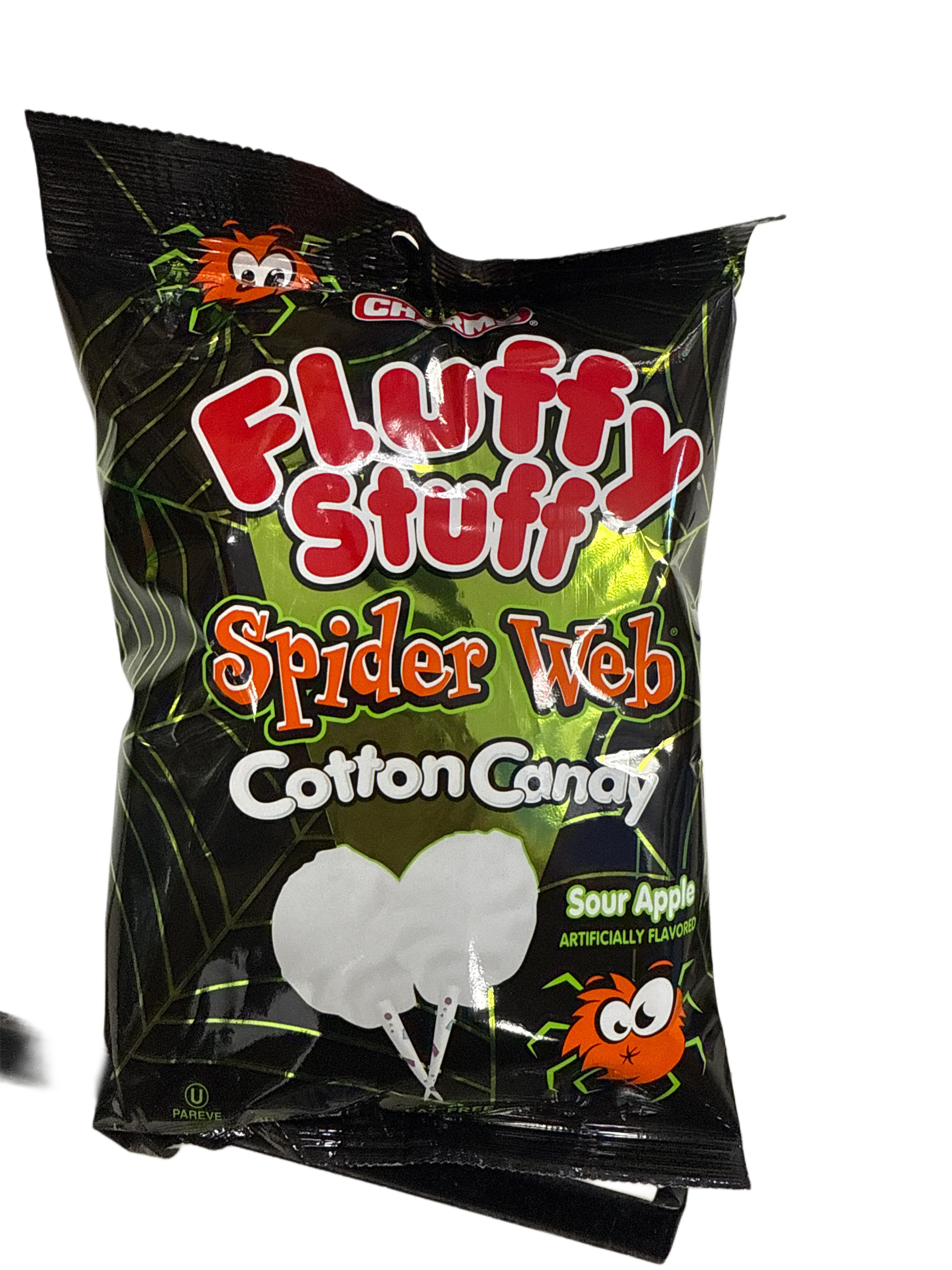 Charms Halloween Spiders Web Cotton Candy Sour Apple Flavour 60G - U.S Edition - www.Shopthatapp.com