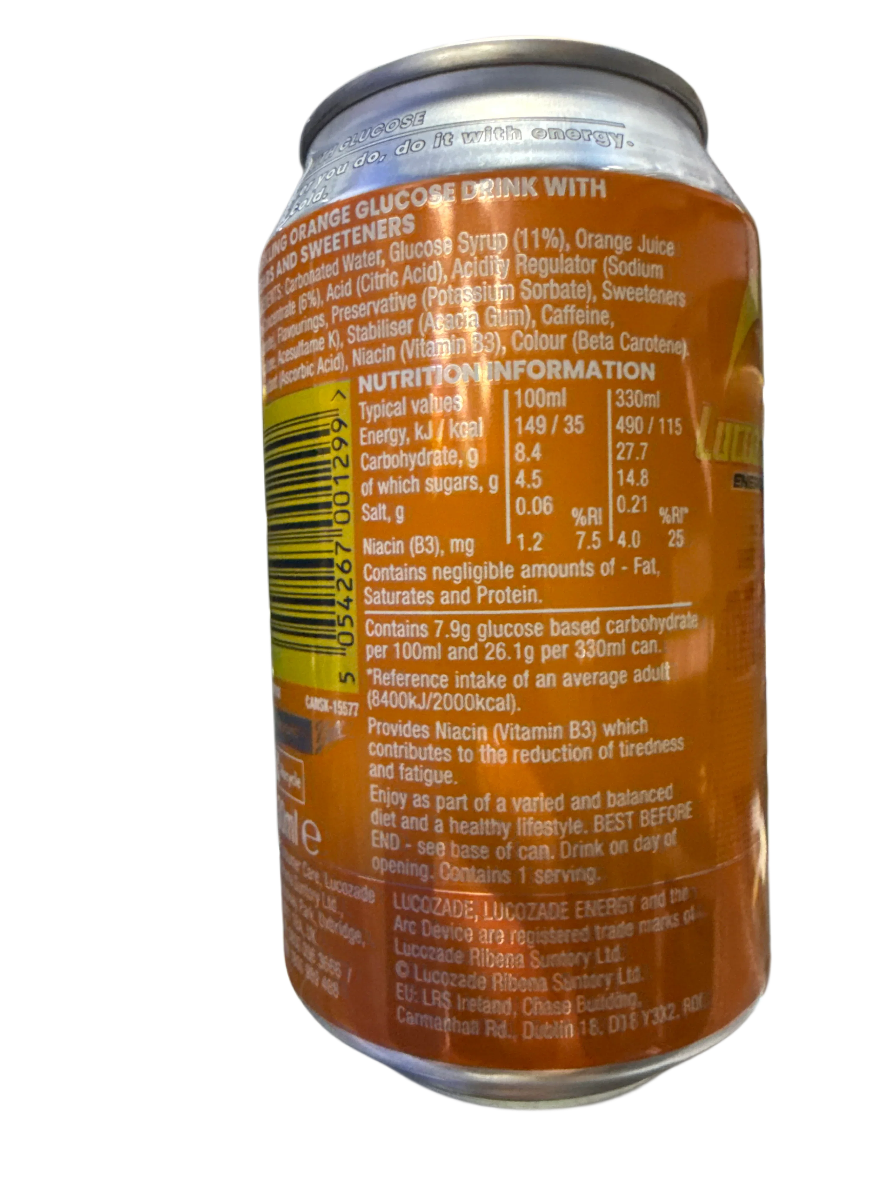 Lucozade Orange Flavoured Energy Drink 330ML - U.K Edition - www.Shopthatapp.com
