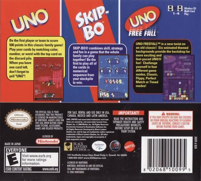 Uno / Skip-Bo / Uno Freefall (usagé) - www.Shopthatapp.com
