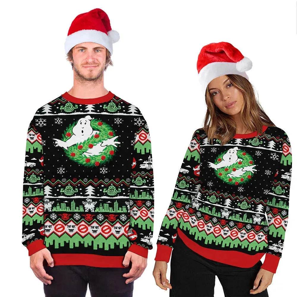 Ugly Funny Christmas print Knit Couple sweater - www.Shopthatapp.com